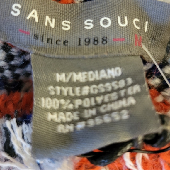 NWT - Sans Souci Frayed Tweed Red, White & Blue Mini Skirt Size M - Picture 6 of 6